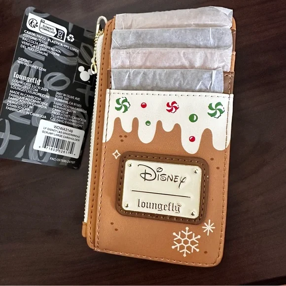 Disney Lilo and Stitch Gingerbread Scented Loungefly Mini Backpack & Wallet: NWT - Picture 12 of 14
